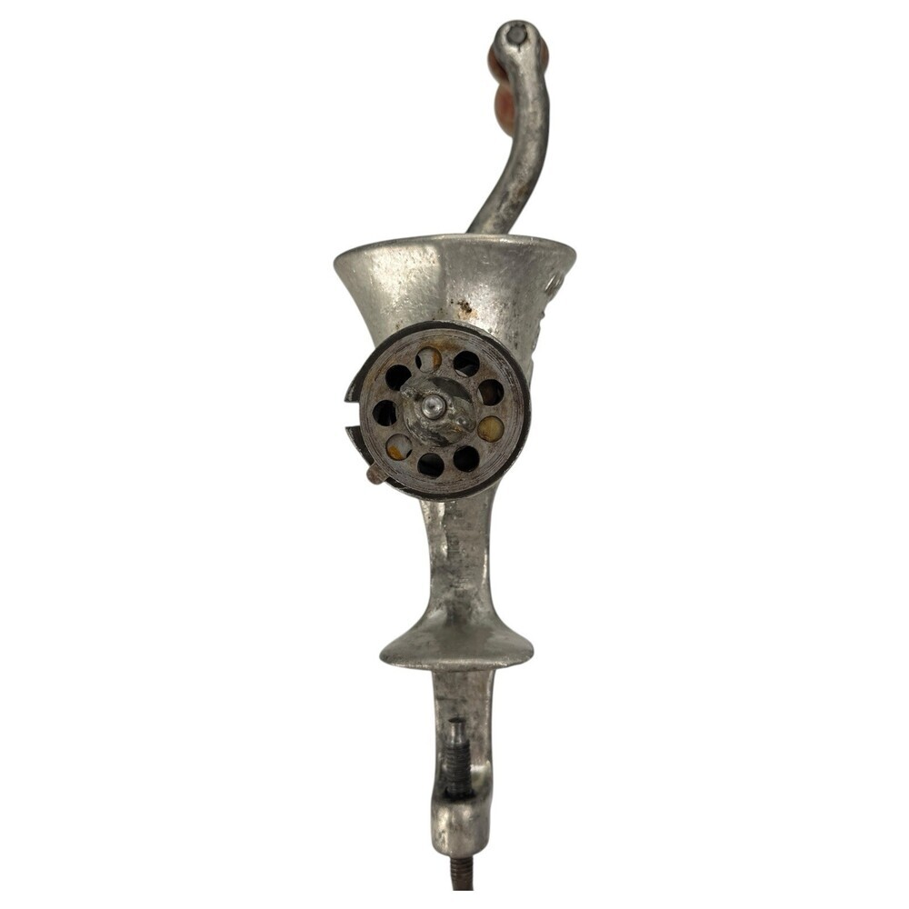 Meat Food Grinder Size 10 Cast Iron Mincer Manual Hand Crank Made In England VTG
